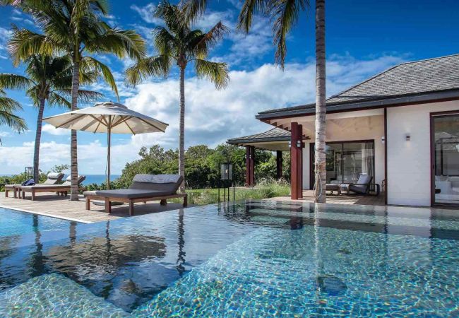 Villa en Saint Barthélemy - Maison Blanc Bleu San Bartolomé 4-bd