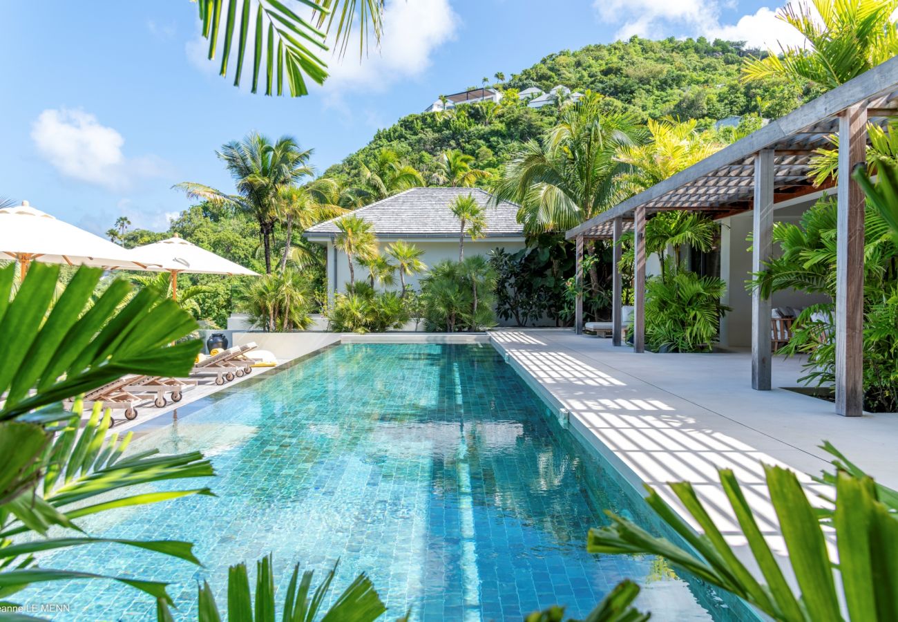 villa avec grande piscine privée et chauffée st barth